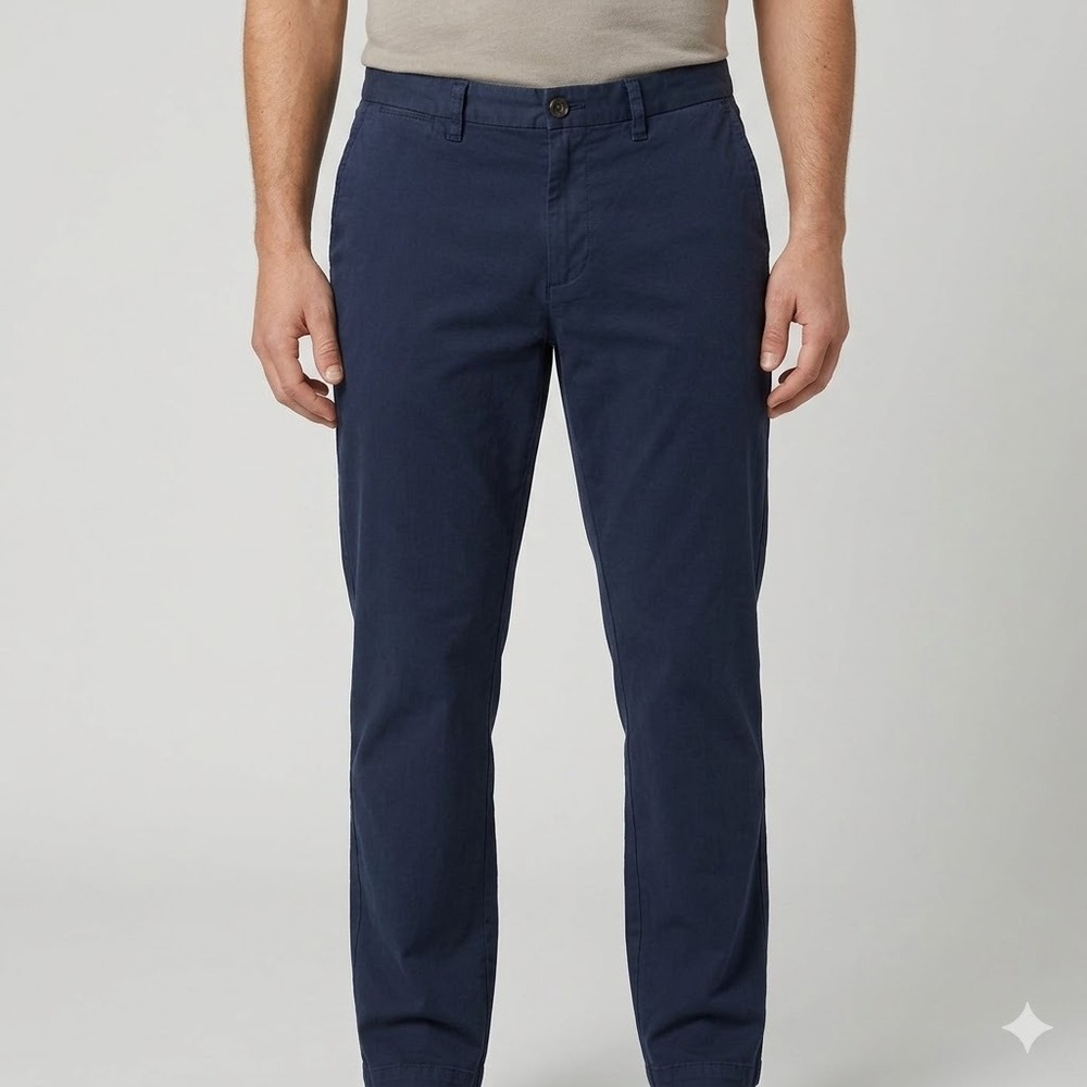Tommy Bahama Chino Pants Pima Cotton Modal Blend Flat Front Navy Blue 36X32